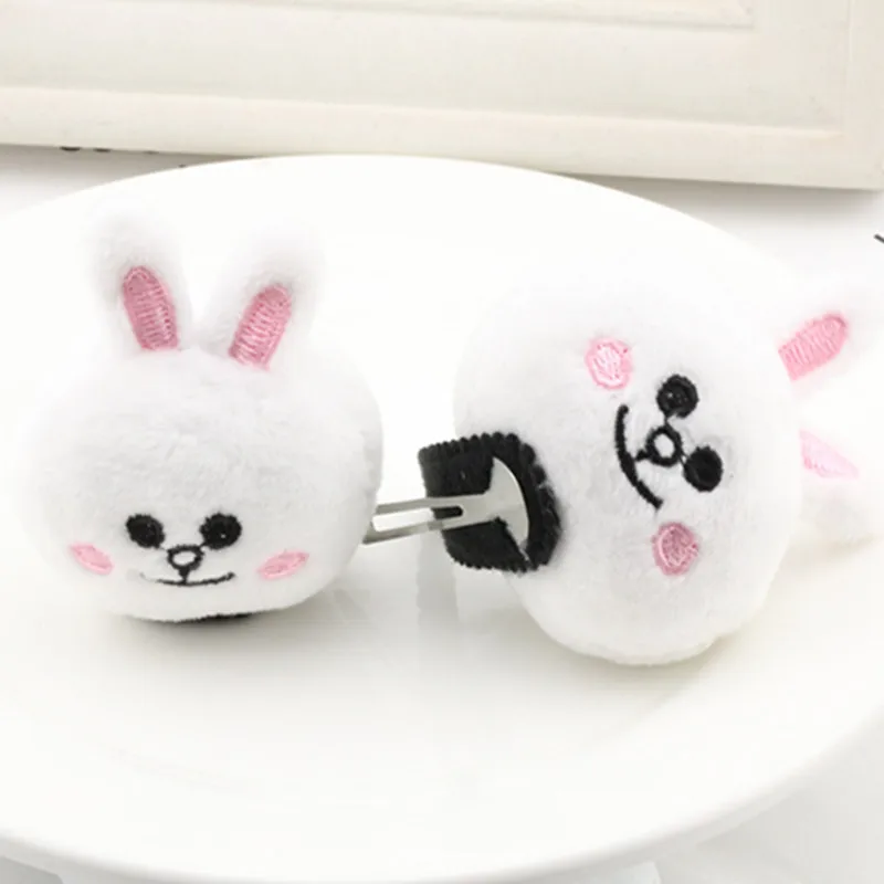 2PCS Hairpin3 Резинки для волос маленькая Желтая утка эластичная лента-повязка на голову ребенок младенец девочки милый мультфильм маленький кролик медведь повязка на голову аксессуары - Цвет: 2PCS Hairpin3