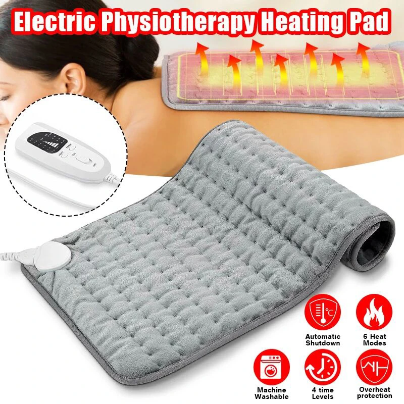 120w Electric Heating Pad Timer For Shoulder Neck Back Spine Leg Pain Relief Winter Warmer