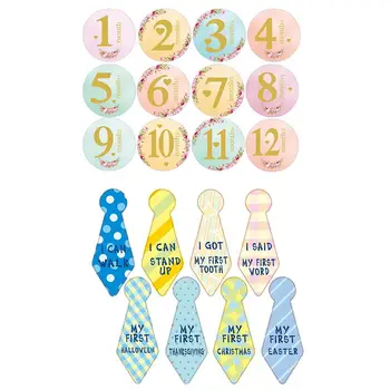 

Durable Baby Month Stickers Delicate Design 20pcs 1-12 Monthly Baby Photograph Sticker Newborn Month Number Cards Decoration