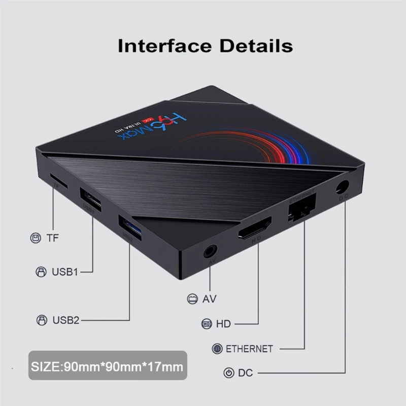 Smart TV Box H96 MAX 16GB 32GB 64GB Allwinner H616 Quad Core ARM Cortex A53 Wifi BT4.0 Youtube Reproductor Intelligence Set Top