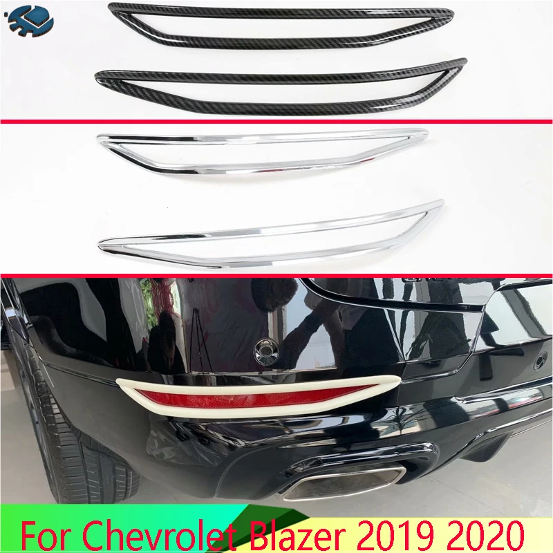 For Chevrolet Blazer Accessories 2020 ABS Chrome Front Fog Light Lamp Frame Cover Trim 2pcs 