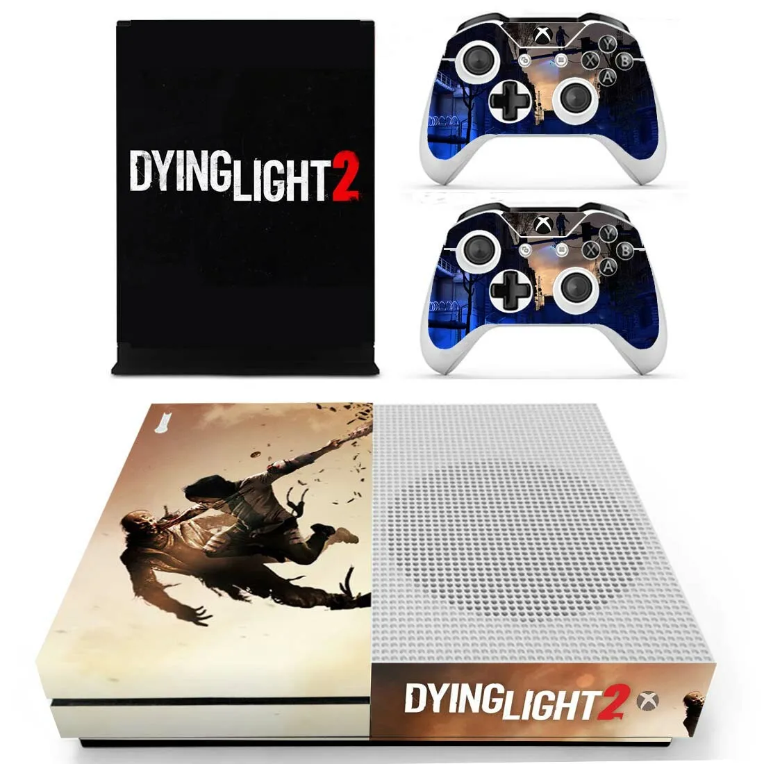 Стикер s Dying Light для Xbox One S наклейки на кожу Наклейки Обложка Pegatina для Xbox one тонкая консоль и два контроллера шкуры
