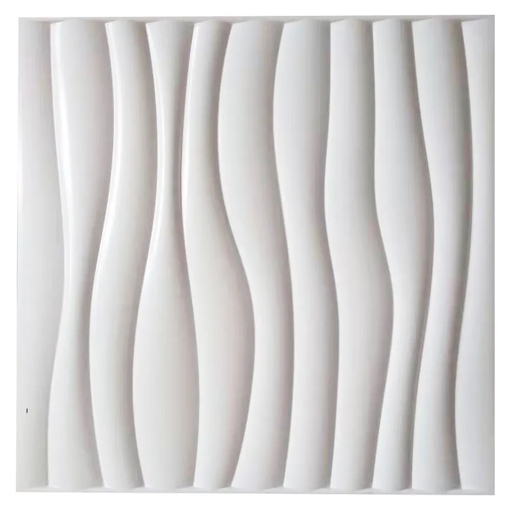 Белые декоративные 3D стеновые панели ПВХ волновой формы Текстурированные Украшения для стен набор из 48 упаковок покрытия 129 Sq Ft - Цвет: A06012-4