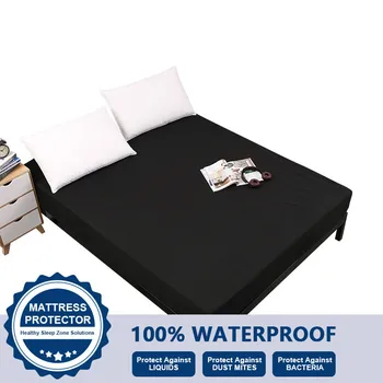 

160x200cm Waterproof Mattress Cover Terry Cloth Mattress Protector Sheet Elastic Bedding Set Bed Cover Offer Drop Shipping