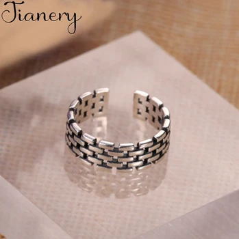 

JIANERY Fashion 925 Sterling Silver Hollow Rings For Women 2019 Female Finger Statement Fashion Jewelry