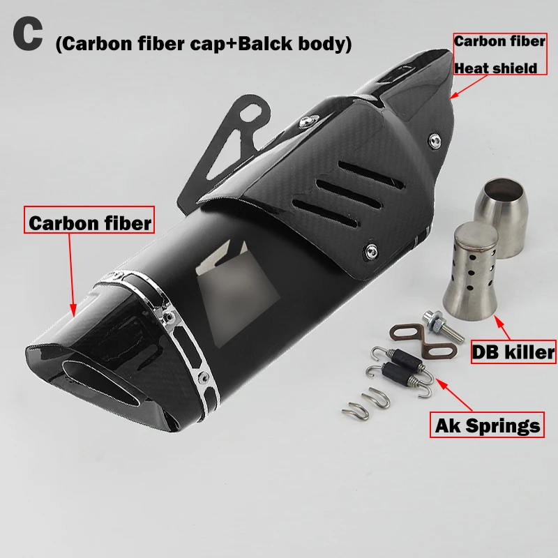 Универсальный мото rcycle глушитель из углеродного волокна тепловой щит дБ убийца побега мото для Yamaha R1 r3 r6 ninja400 z250 Tmax 530