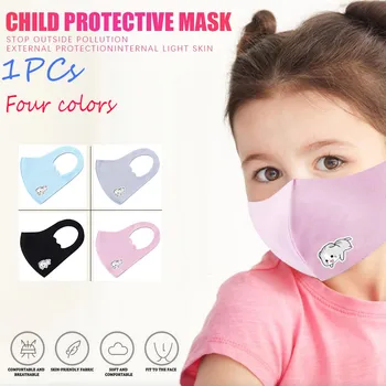 

Kids Cotton Washable Adjustable Filter Cartoon Mask Outdoor Washable Reuse Face Mask Protection Printing Mouth Mask#40