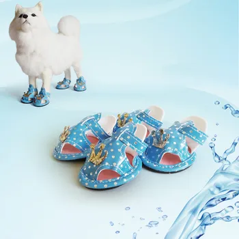 

Shoes for dogs Fashion Dog Summer Shoes Breathable Mesh Shoes Dog Sandals Prevent Hot Feet zapatos para perro #EW