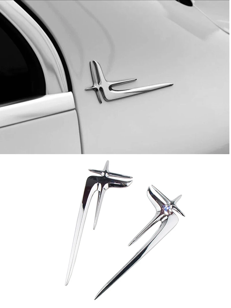 

2Pcs 3D Badge Emblem Side Body Decor Trim For Mercedes Benz AMG W211 W203 W204 A180 A200 B180 B200 CLA Accessories Sticker