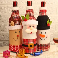 Рождественские украшения, комплекты для свитеров и бутылок, одежда для бутылок,, покрытие для винных бутылок, Рождественский Декор для дома#15