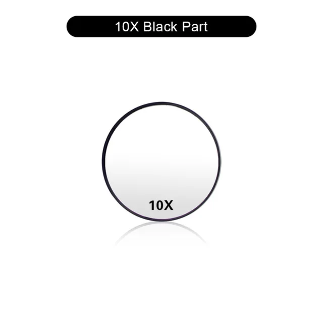 10x Magnifying Black Зеркало для макияжа с подсветкой светодиодный светильник 2X/3X/5X/10X увеличительное зеркало портативное складное косметическое зеркало Настольный косметический зеркальный светильник зеркало с подсветкой светодиодное з - Цвет: 10x Magnifying Black