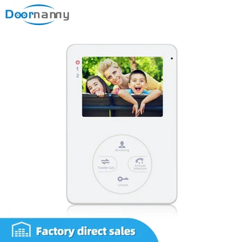 

Doornanny 4 Inch Monitor Of Video Intercom For Home Apartment DIY 4 Wires Indoor Monitor Doorbell Single Unit
