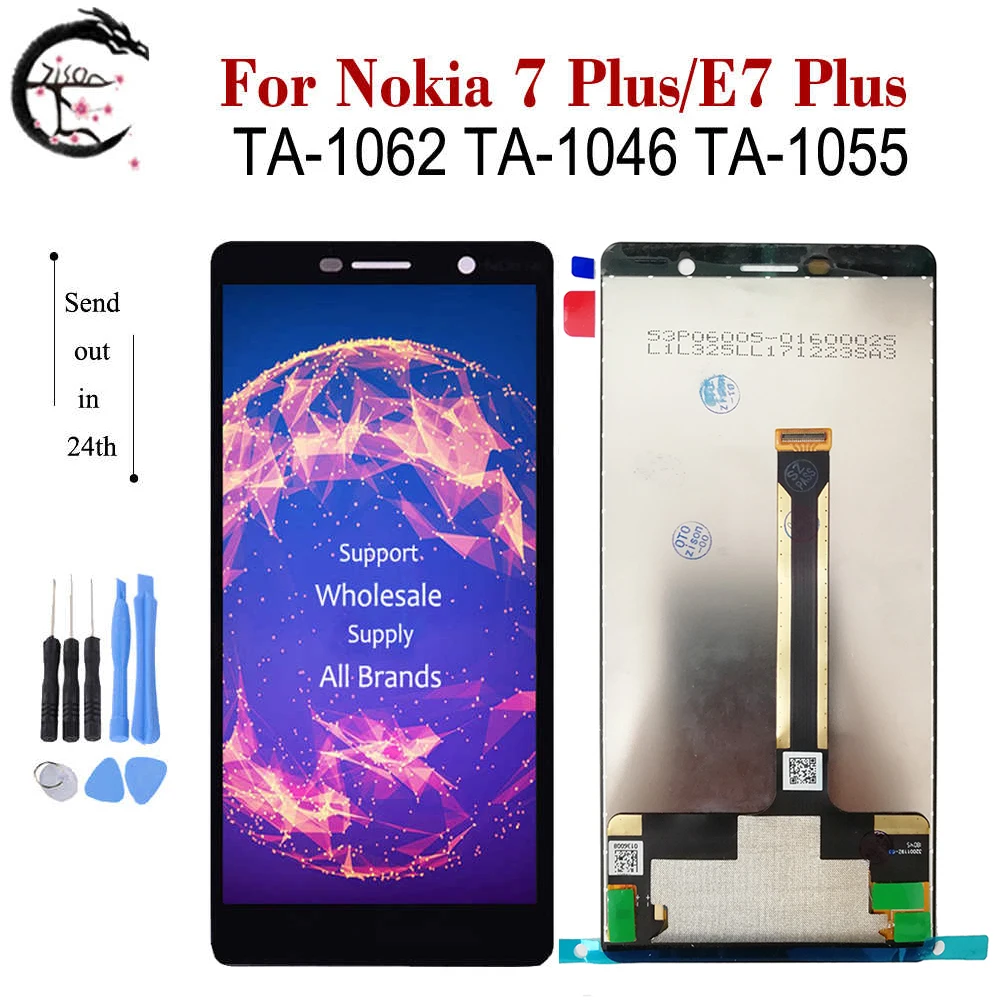 6.0 "Lcd Per Nokia 7 Plus Lcd E7 Plus Display Ta-1062 Ta-1046 Ta-1055 Schermo Touch Digitizer Assembly Per Nokia 7 Plus Display