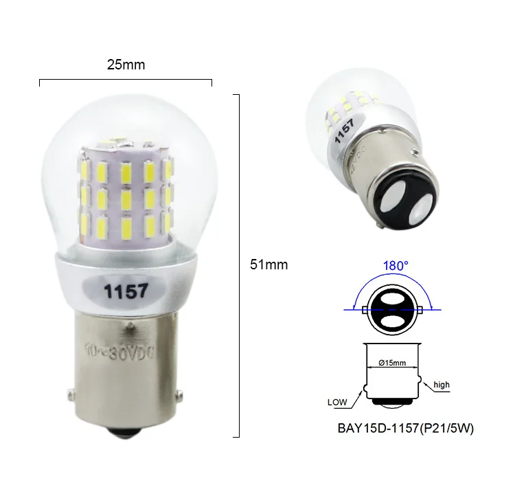 1157-BAY15D Base Amywnter 12V 1157 P21/5 Вт BAY15D P21W светодиодный 1156 BA15S PY21W 1056 светодиодный Лампа стоп-сигнал стоп-сигналы S25 сигнал поворота - Испускаемый цвет: 1157-BAY15D Base