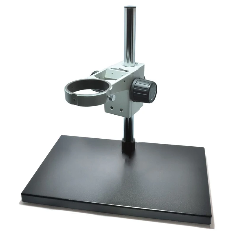 Large Microscope Stand Heavy Duty Working Stage with Adjustable Focus E-Arm Ring Holder 76 mm for Digital Microscope