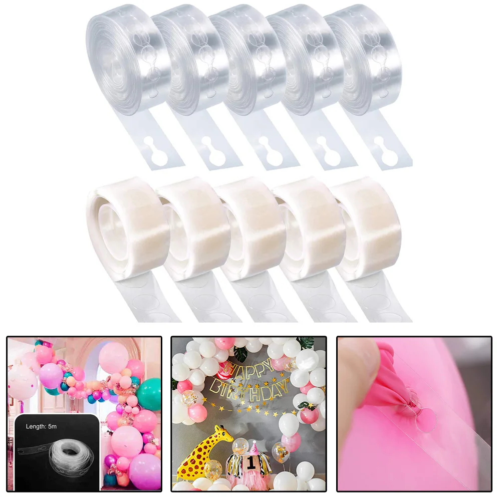 

5X Double-hole Balloon Chains+5X Balloon Spots Balloon Kit For Wedding Engagement Children's Day Anniversary