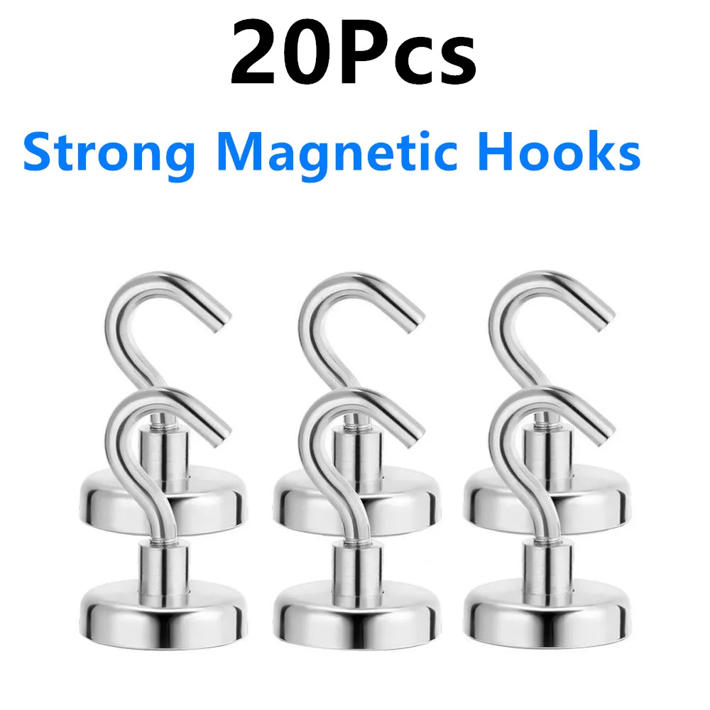 20pcs Strong Hooks Heavy Duty Wall Hooks Hanger Key Coat Cup