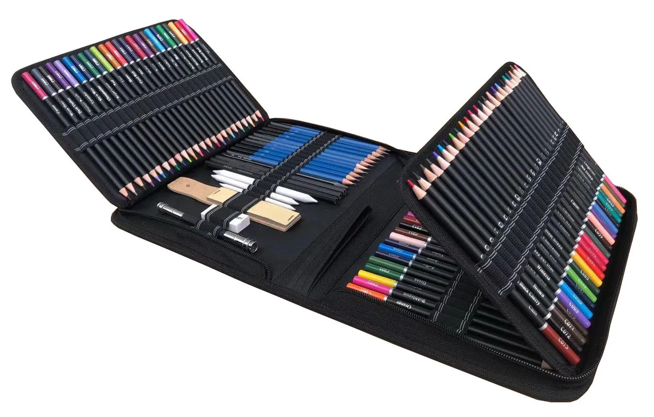 Sketching Pencil Set 144/96/72/33 PCS Color Pencil and Sketch Pencils for Drawing Art Tool Kit Watercolor Metallic Oil Pencil Artist Supplies