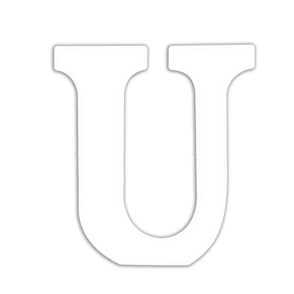 DIY Деревянные Буквы Знак пластиковый настольный декор Алфавит украшения дома аксессуары для свадьбы подарок на день Святого Валентина - Цвет: U