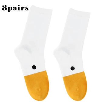

Fun Game Socks Casual Breathable Anti-Friction Cotton Socks Cartoon Lovely Goose Head Socks 2019 Fashion Women Men For Gifts