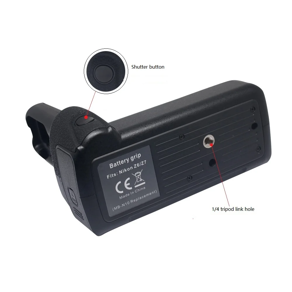 Mcoplus BG-Z6 Z7 Vertical Battery Grip Holder Built-in 2.4G Remote Control for Nikon Z5 Z6 Z7 DSLR Camera Replacemwnt MB-N10