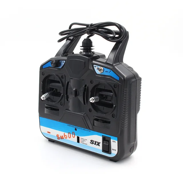 FlySky FS SM600 6 Channel RC Flight Simulator w/ Freerider/XTR/FMS/RealFlight for RC Helicopter Plane Quadcopter Drone Training 2