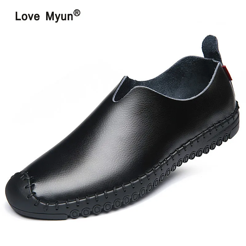 

Comfortable Handmade Leather Shoes Casual Men's Flats Design Man Driving Shoes Soft Bottom Leather Men Shoes Size 38-46
