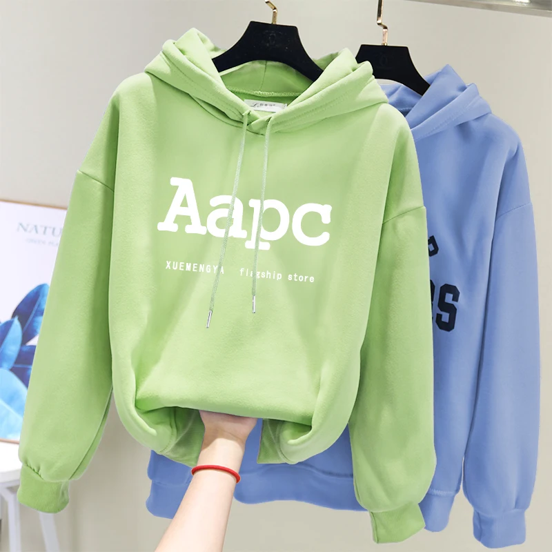  2019 Zuolunouba Winter Women Hoody Sweatshirt Printing Harajuku Letter Rose Lady Hoodie Casual Loos