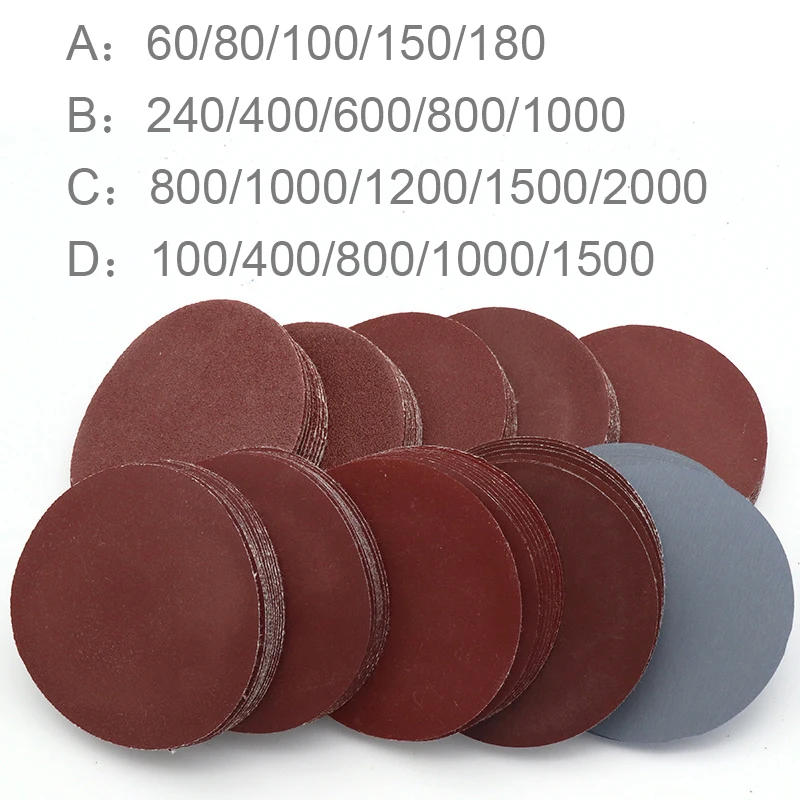 

3" Inch 75mm Sandpaper 25pcs Sander Disc Mix Sanding disc Polishing Hook Loop for wood metal car abrasive tools