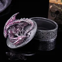 Retro Creative Dragon Resin Crafts Jewelry Box Gifts Jewelry Jewelry Ring Storage Home Decoration 2