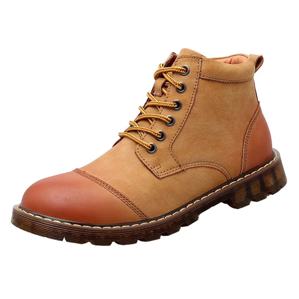 

SAGACE Single shoes men's boots British leather boots high Korean casual boots high to help Martin boots suede pointed 39-46