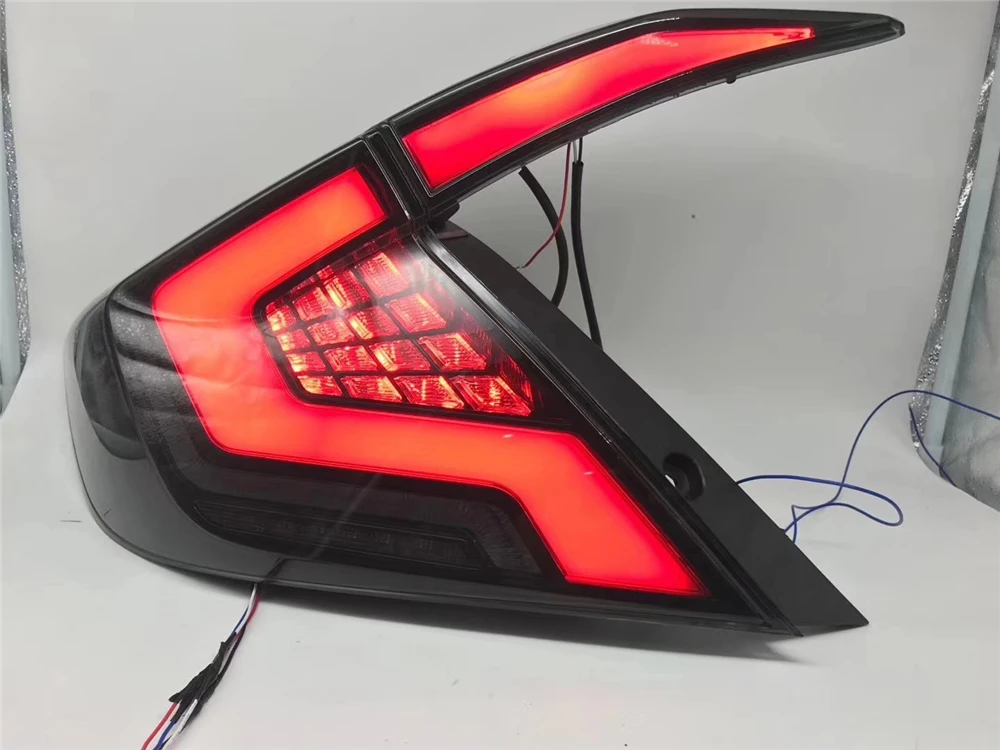 1 комплект для Honda Civic задний фонарь Civic светодиодный задний фонарь DRL светодиодный динамический сигнал тормоза заднего хода аксессуары