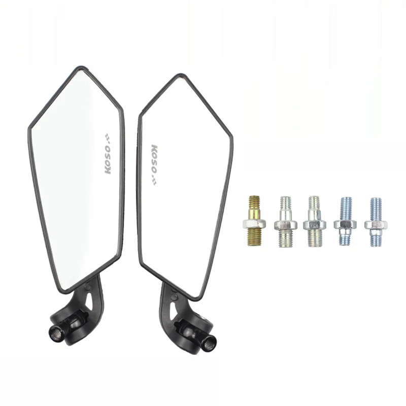 1 Pair Rearview Mirrors 10mm   ̵  ̷     ̷ w/ Hardwares