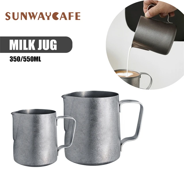 Stainless Steel Milk Frother Mug  Stainless Steel Frothing Pitcher -  Coffee Milk Jug - Aliexpress