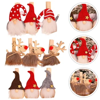 

9 Pcs 1 Bag File Clips Ornaments Note Clips Chic Decorative Card Holders Decor Clips Decoration Set Memo Clips Photo Clips for D