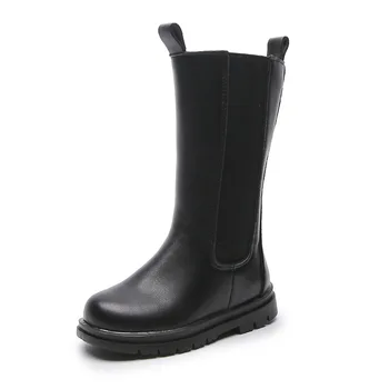 

Children's Shoes 2020 Spring girls Fashion Party Genuine leather Martin boots Anti-kick Soft bottom Wearable boots size 26-37