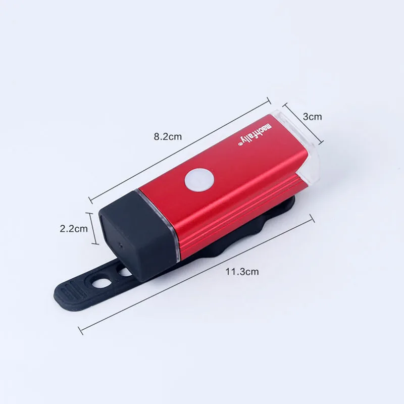 Велосипедный фонарь с usb-зарядкой, алюминиевый сплав 180 люмен, 4 режима, велосипедный передний светильник, велосипедный головной светильник, ночной велосипедный светодиодный светильник-вспышка