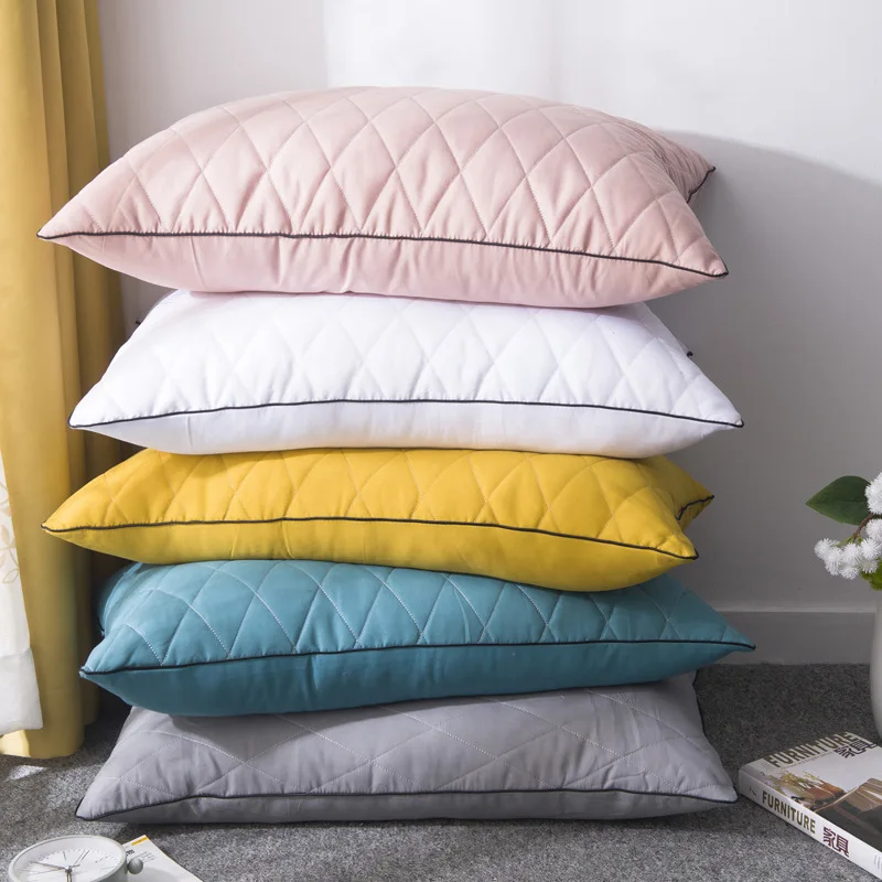 

Feather Velvet Pillow Core High Grade Head Seam Color Single Person Neck Protection Health Hotel Household Bedding