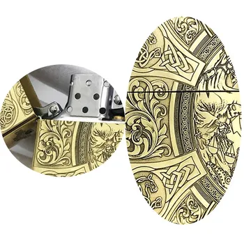 

Lighter Apocalypse Four Horsemen Pure Copper Kerosene Carved Etching Personality Boutique Manufacturer Wholesale