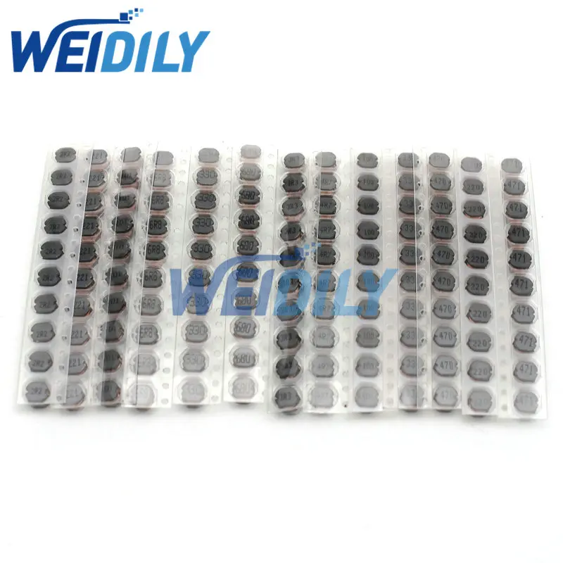 130pcs 13values Cd54 Smd Power Inductor Assortment Kit 2.2uh470uh Chip