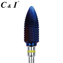 Сверло для ногтей с фиолетовым покрытием Texas Tornado для электрической маникюрной машины, размер Extra Fine-XF