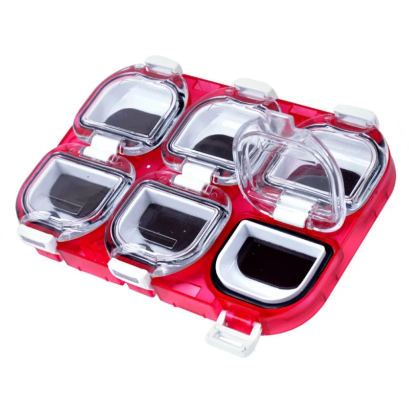 

Fishing Accessories Box Magnetic Waterproof 6 Grid Fishhook Accessories Storage Box