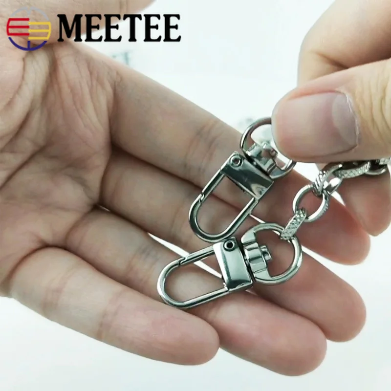 Meetee 20/50 шт 10 мм металлическая пряжка для собак на весну в виде спускового крючка
