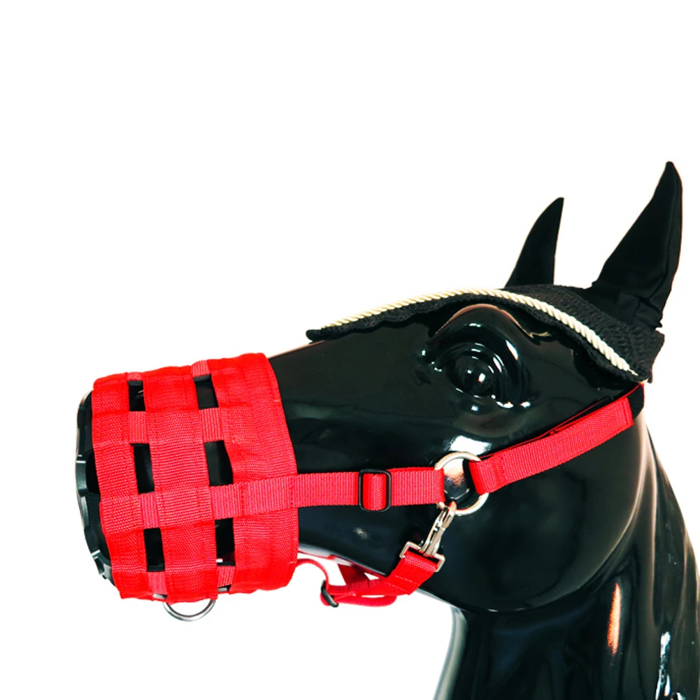 Оборудование для верховой езды на пастбище, утолщенное покрытие для рта лошади, регулируемый ремень для выпаса, легко дышит
