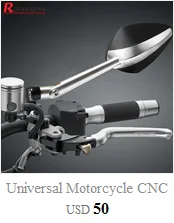 1 пара алюминиевых универсальных мотоциклетных боковых зеркал заднего вида для скутера мотоцикла с ЧПУ Moto rcycle Bar End 7/" зеркала для Honda