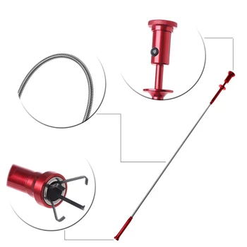 

Flexible Pick Up Tool Magnet 4 Claw LED Light Magnetic Long Spring Grip Home Toilet Gadget Sewer Cleaning Pickup Tools
