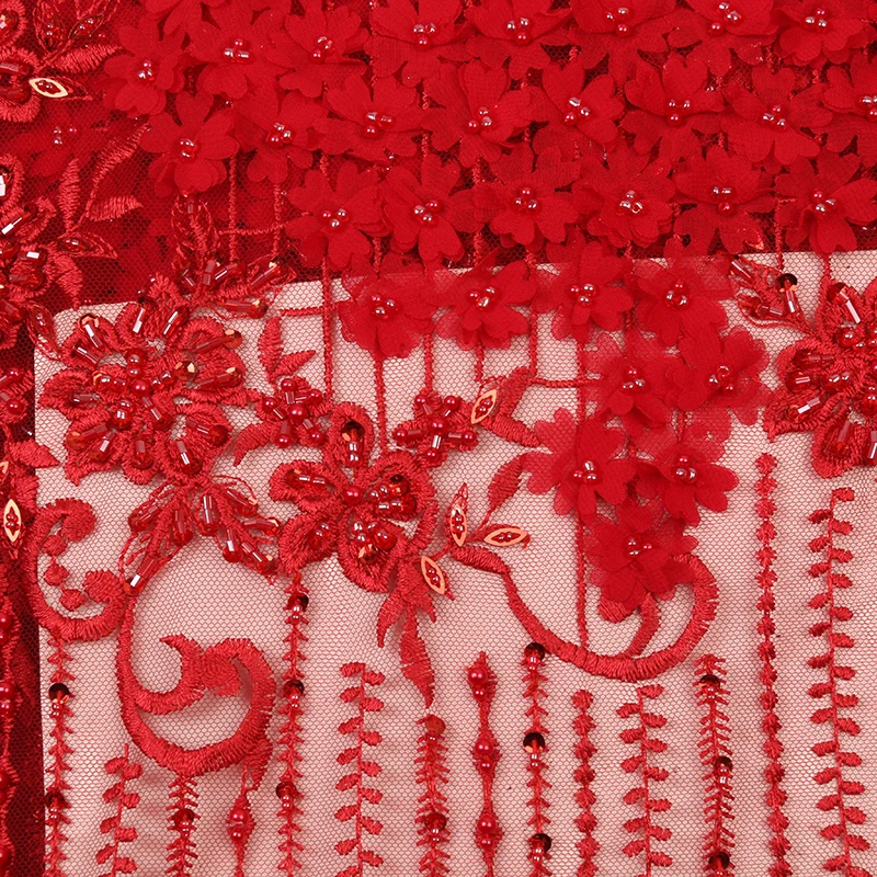 Дизайн французская сетка 3D Кружевная аппликация вышитый тюль ткань высокого качества африканская кружевная ткань для свадебного платья AMY2861B