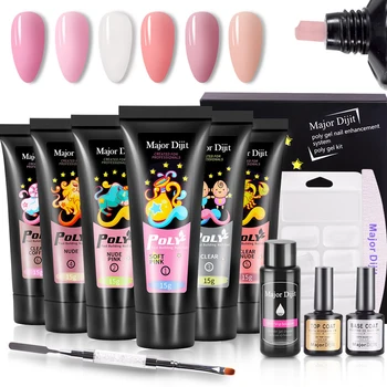 

Gel Kit 6 Colors Soak-off UV Gel Nail Polish Varnish Nail Molds Manicure Kit Nail Extension UV Gel
