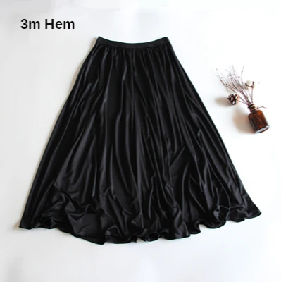 Hanfu long petticoat underskirt women plus size inner base skirt milk silk safety skirt summer half slip dress A line 3m big hem