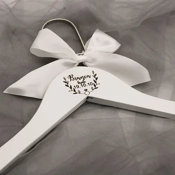 

Personalized Hangers, White Bride Hanger, Bridesmaid Hangers, wedding gift , Hanger For Bride